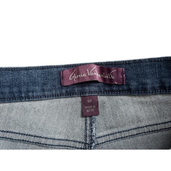 GLORIA VANDERBILT Womens Petite Size 6P Amanda Straight Blue Jeans 28" Inseam - Picture 8 of 8
